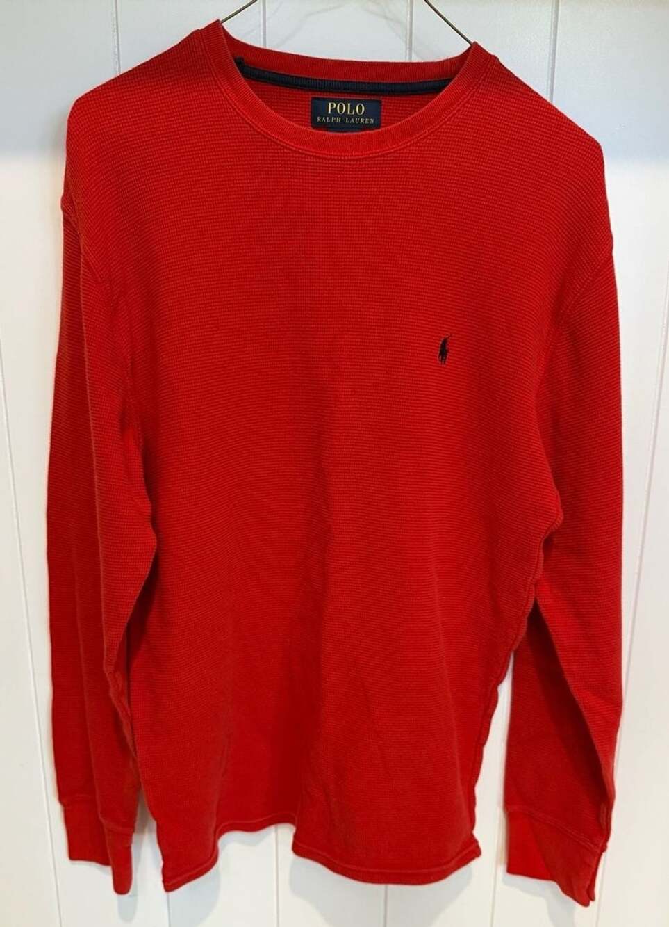 Polo Ralph Lauren Red Thermal Long Sleeve Shirt